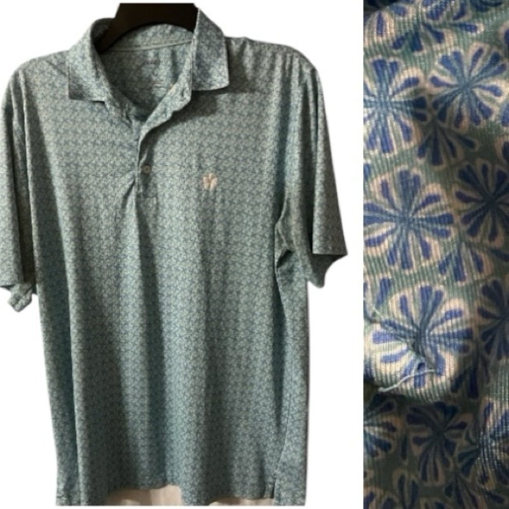 Johnnie O Polo, Golf, Sz M, Like new, Performance Polo, Geometric, Stretchy